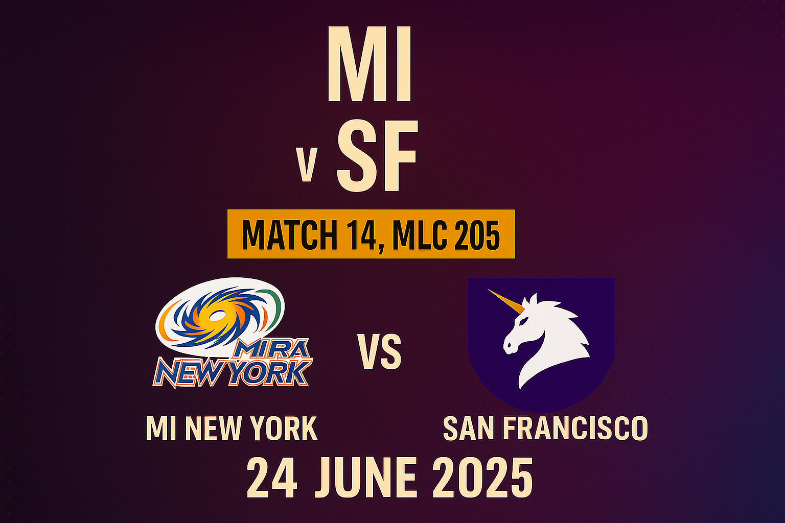 MI New York vs San Francisco Unicorns, Match 14 – MLC 2025 Fantasy Prediction, Dream11 Tips & Match Preview